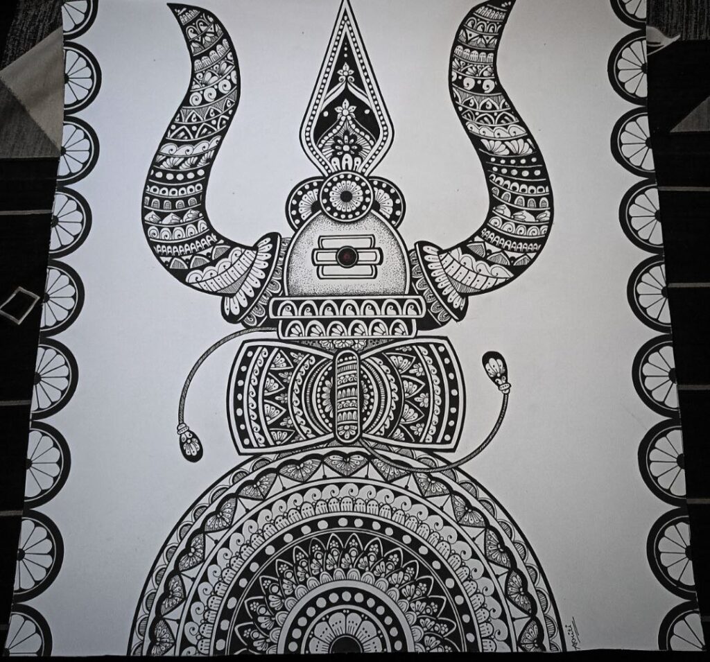 image showing combination of zentangle and mandala art
